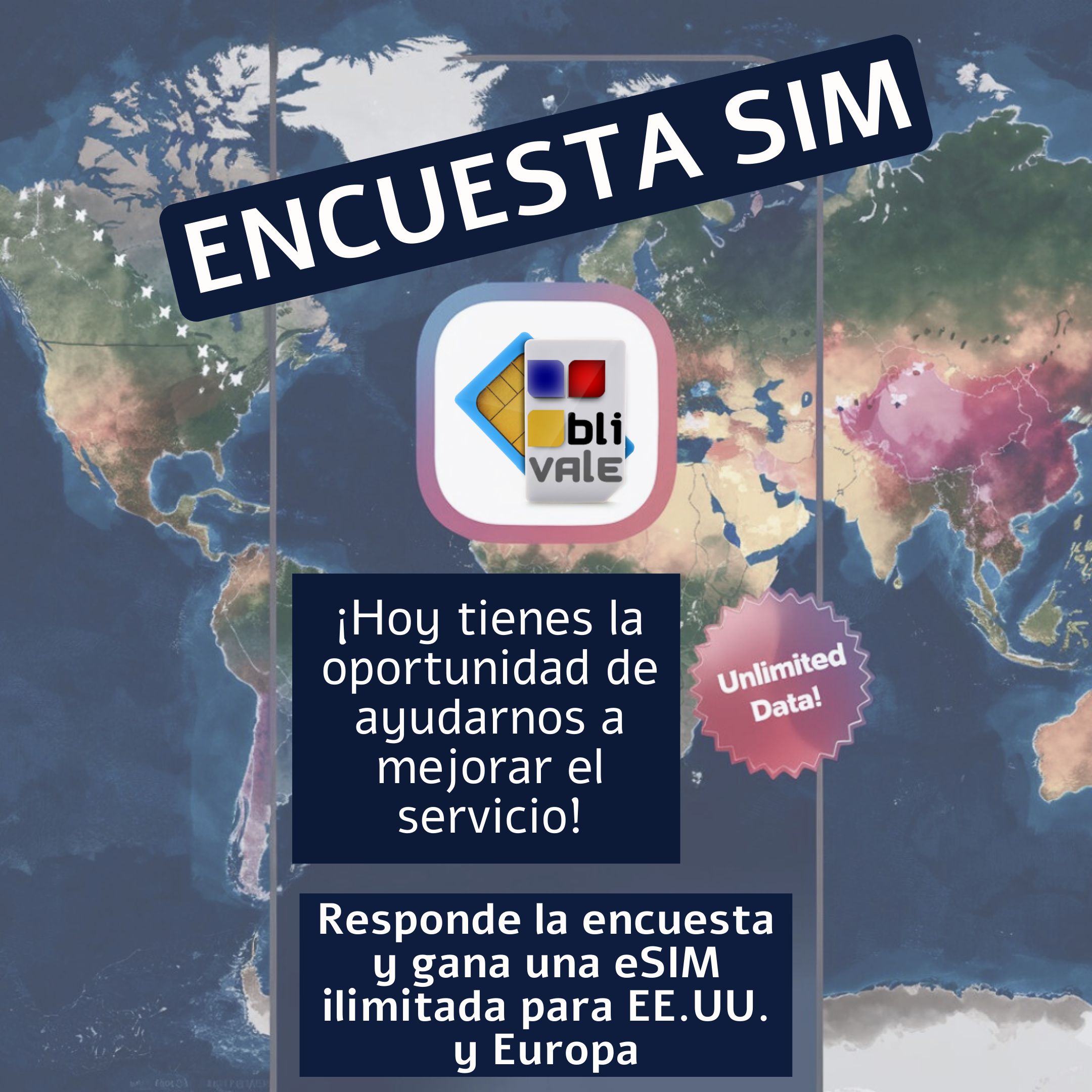 blivale_image_es_SIM_survey Participa en nuestra encuesta y tendr&aacute;s la oportunidad de ganar una eSIM ilimitada, utilizable en Europa y EE.UU