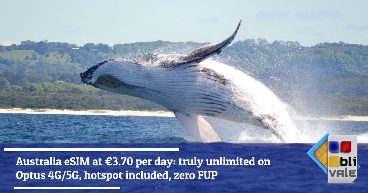blivale-en-australia-esim-unlimited-optus-4g-5g-643x337 Australia eSIM at &euro;3.70 per day: truly unlimited on Optus 4G/5G, hotspot included, zero FUP