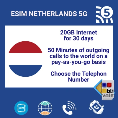 blivale_en_esim_netherlands_5g_20gb_internet_50_minutes_telephon_number_1080x1080 eSIM for NETHERLANDS &mdash; 20GB + 50 Min + Phone Number: Numero Telefono Fisso Argentina