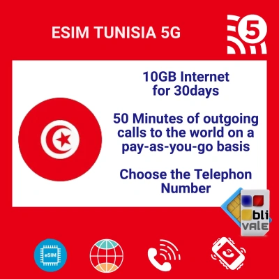blivale_en_esim_tunisia_5g_10gb_internet_50_minutes_telephon_number_1080x1080 eSIM for TUNISIA &mdash; 10GB + 50 Min + Phone Number: Numero Telefono Fisso Argentina